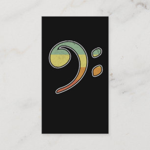 Vintage Bass Clef Players Musical Bassists Orchest Business Card