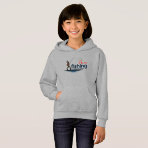 Vintage Bass Fishing Graphic Art Kids [Light mode] Hoodie