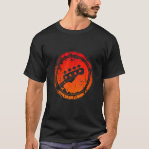 Vintage Bass Guitar Headstock for Bassist and Bass T-Shirt