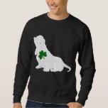 vintage Basset Hound St Patrick&#39;s Day Shamrock Dog Sweatshirt