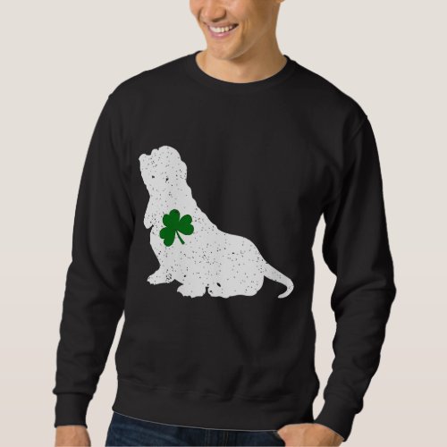 vintage Basset Hound St Patricks Day Shamrock Dog Sweatshirt