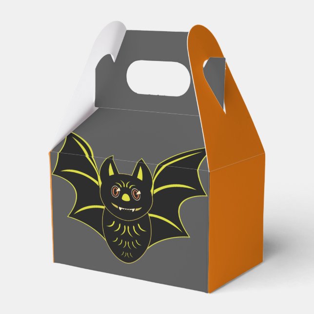 Vintage Bat Favor Box (Front Side)