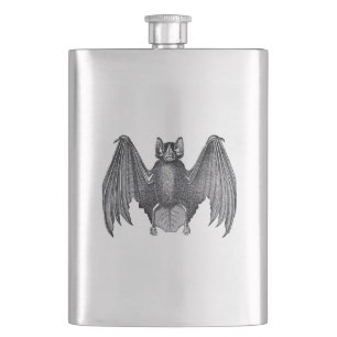 Vintage Bat Gothic Horror Punk Classic Flask
