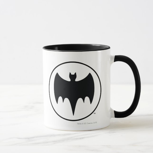 Vintage Bat Symbol Mug (Right)
