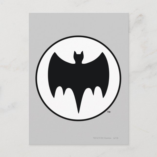 Vintage Bat Symbol Postcard (Front)