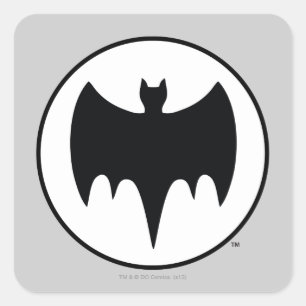 Vintage Bat Symbol Square Sticker