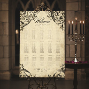 Vintage Bat Until Death Black Parchment Seating Foam Board