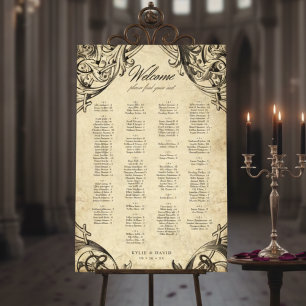 Vintage Bat Until Death Black Parchment Seating Foam Board
