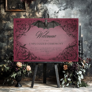 Vintage Bat Until Death Burgundy Unplugged Wedding Foam Board