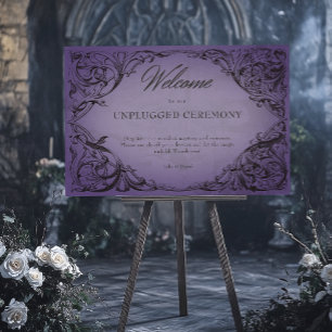 Vintage Bat Until Death Purple Unplugged Wedding Foam Board