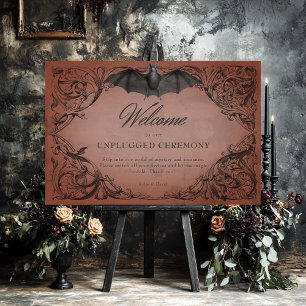 Vintage Bat Until Death Rust Unplugged Wedding Foam Board
