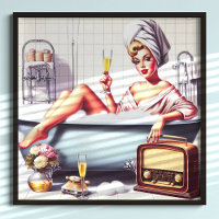 Vintage Bath Pin-Up