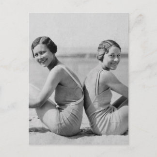 Vintage bathers postcard