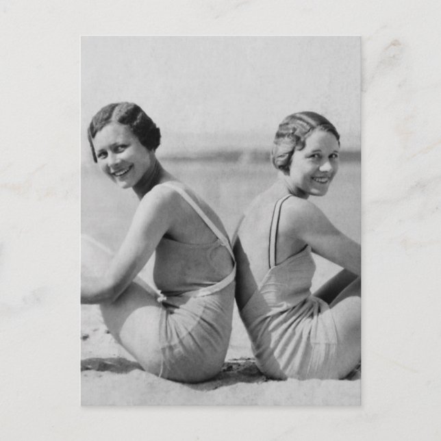 Vintage bathers postcard (Front)