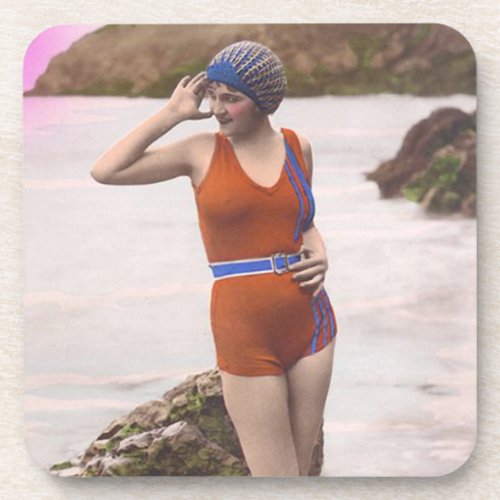 Vintage Bathing Beauties Drink Coaster