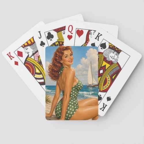 Vintage Bathing Beauty Playing Cards
