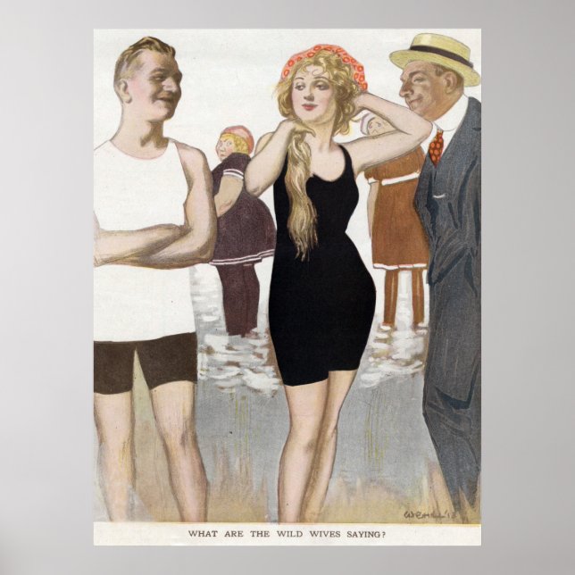 Vintage Bathing Beauty Poster (Front)