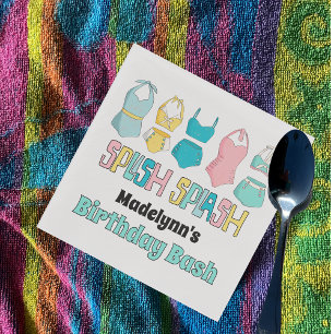 Vintage Bathing Suits Swimsuits Pool Party Napkins