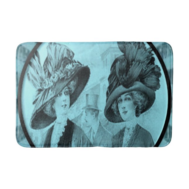 vintage bathroom bathmat (Front)