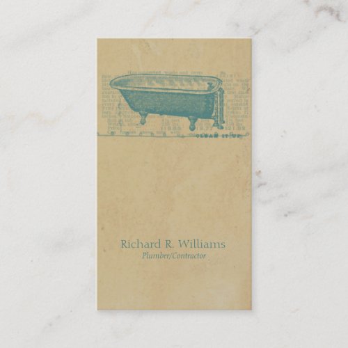 Vintage Bathtub Business Card