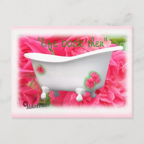 vintage bathtub postcard_ customize postcard