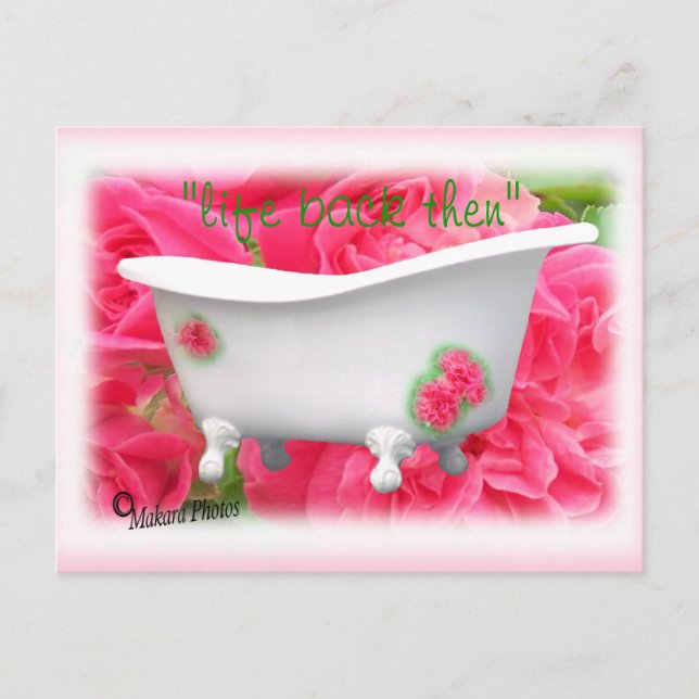 vintage bathtub postcard- customize postcard (Front)