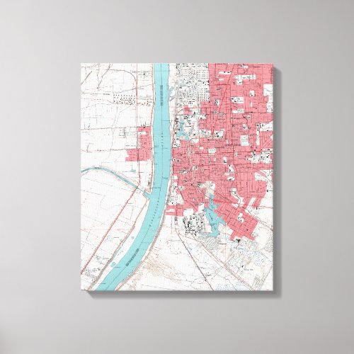 Vintage Baton Rouge Riverfront Canvas Print