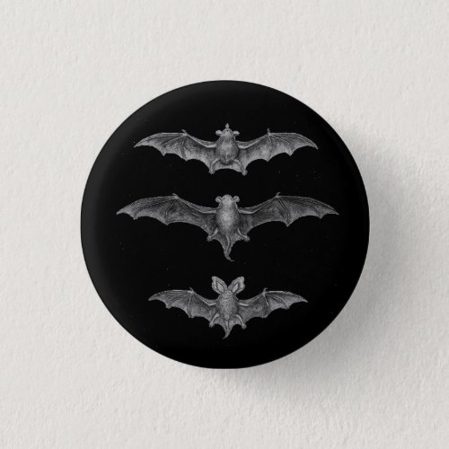 Vintage Bats Gothic Horror Punk Button Pin