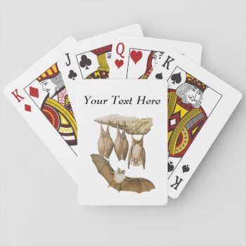 Vintage Bats Illustration  Animal Drawing Playing Cards by PatiVintage at Zazzle