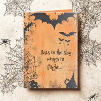 Vintage Bats in Flight Halloween