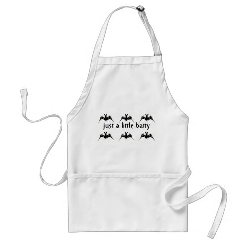 Vintage Bats Just a Little Batty Whimsical Adult Apron