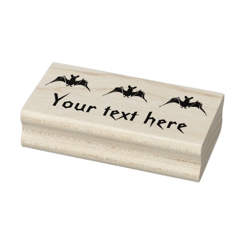 Vintage Bats with Your Custom Text Craft  Rubber Stamp