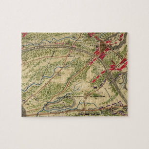 Vintage Battle of Chantilly Map (1862) Jigsaw Puzzle