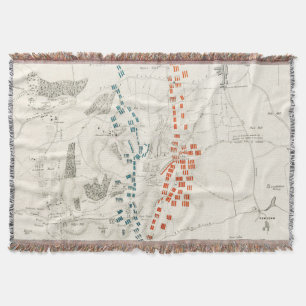 Vintage Battles of Newbury and the Civil War Throw Blanket