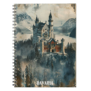 Vintage Bavaria Neuschwanstein Castle Travel Notebook
