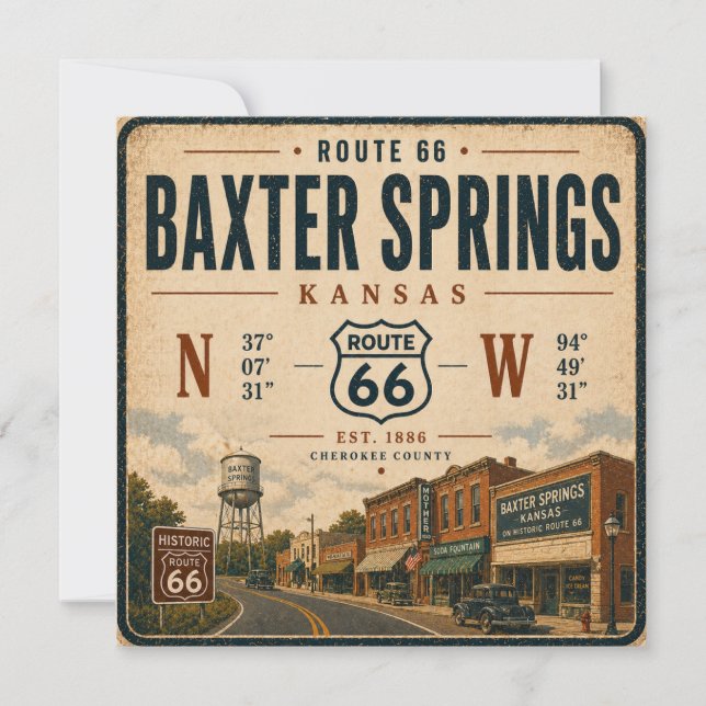 Vintage Baxter Springs Highway Heritage (Front)