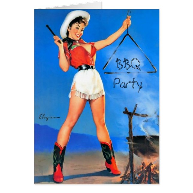 Vintage BBQ Party Invite (Front)