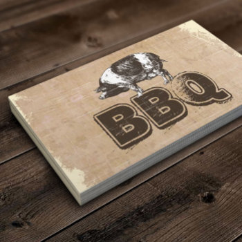 Vintage Bbq Pork Business Card by cardfactory at Zazzle