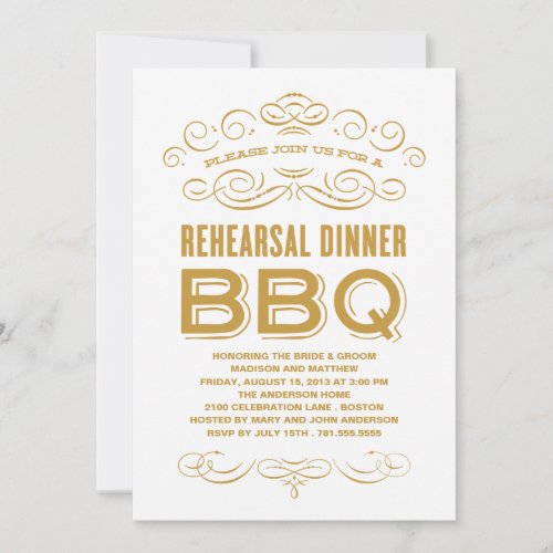 VINTAGE BBQ | REHEARSAL DINNER BBQ CUSTOM ANNOUNCEMENTS