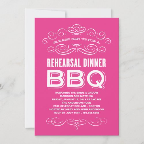 VINTAGE BBQ | REHEARSAL DINNER BBQ CARD