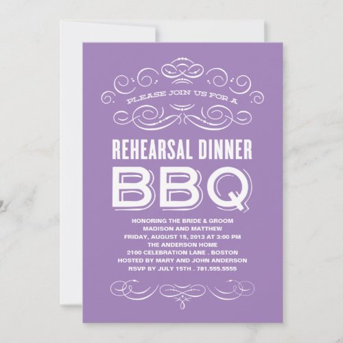 VINTAGE BBQ | REHEARSAL DINNER BBQ PERSONALIZED INVITES