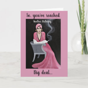 Vintage BdayStandard, 5" x 7" Folded Greeting Card