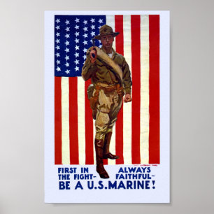 Vintage Be A U.S. Marine Poster