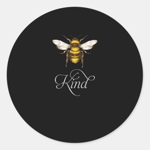 Vintage Be Kind _ Bumblebee Bee Kind Kindness Gift Classic Round Sticker