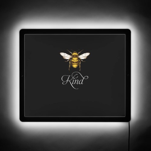 Vintage Be Kind _ Bumblebee Bee Kind Kindness Gift LED Sign