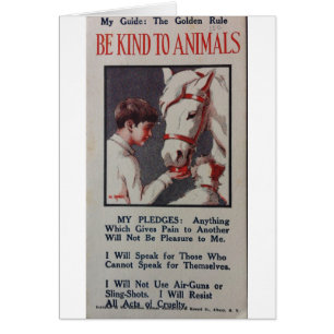 Vintage - Be Kind to Animals Pledge, Cards
