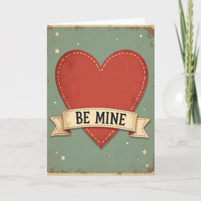 Vintage Be Mine Valentine Card (Front)