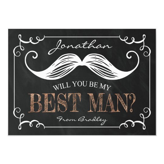 vintage be my best man groomsmen invitation zazzle com