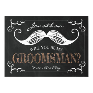 VINTAGE BE MY GROOMSMEN | GROOMSMAN CARD