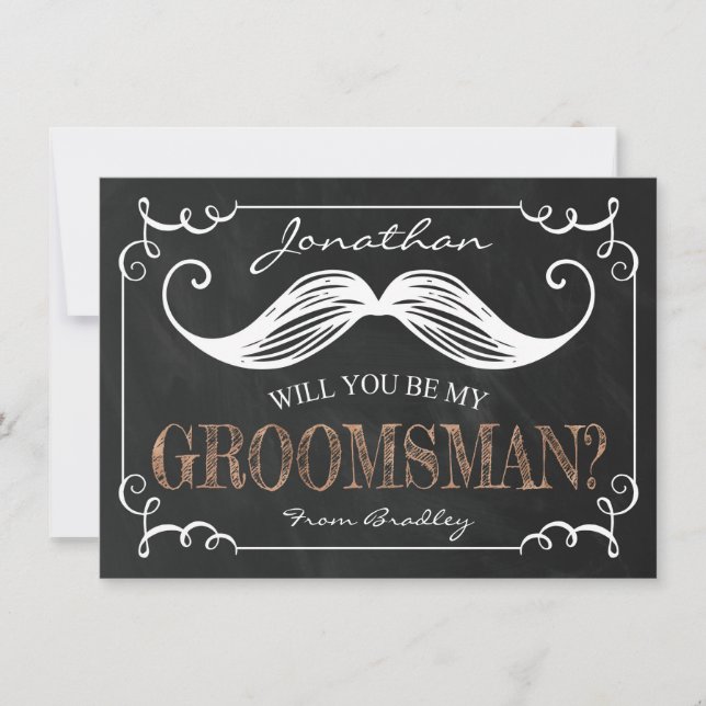 Vintage Be My Groomsmen | Groomsman Invitation (Front)